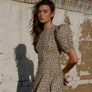 Dôen Blair Dress crème fleurs d’avignon sz small